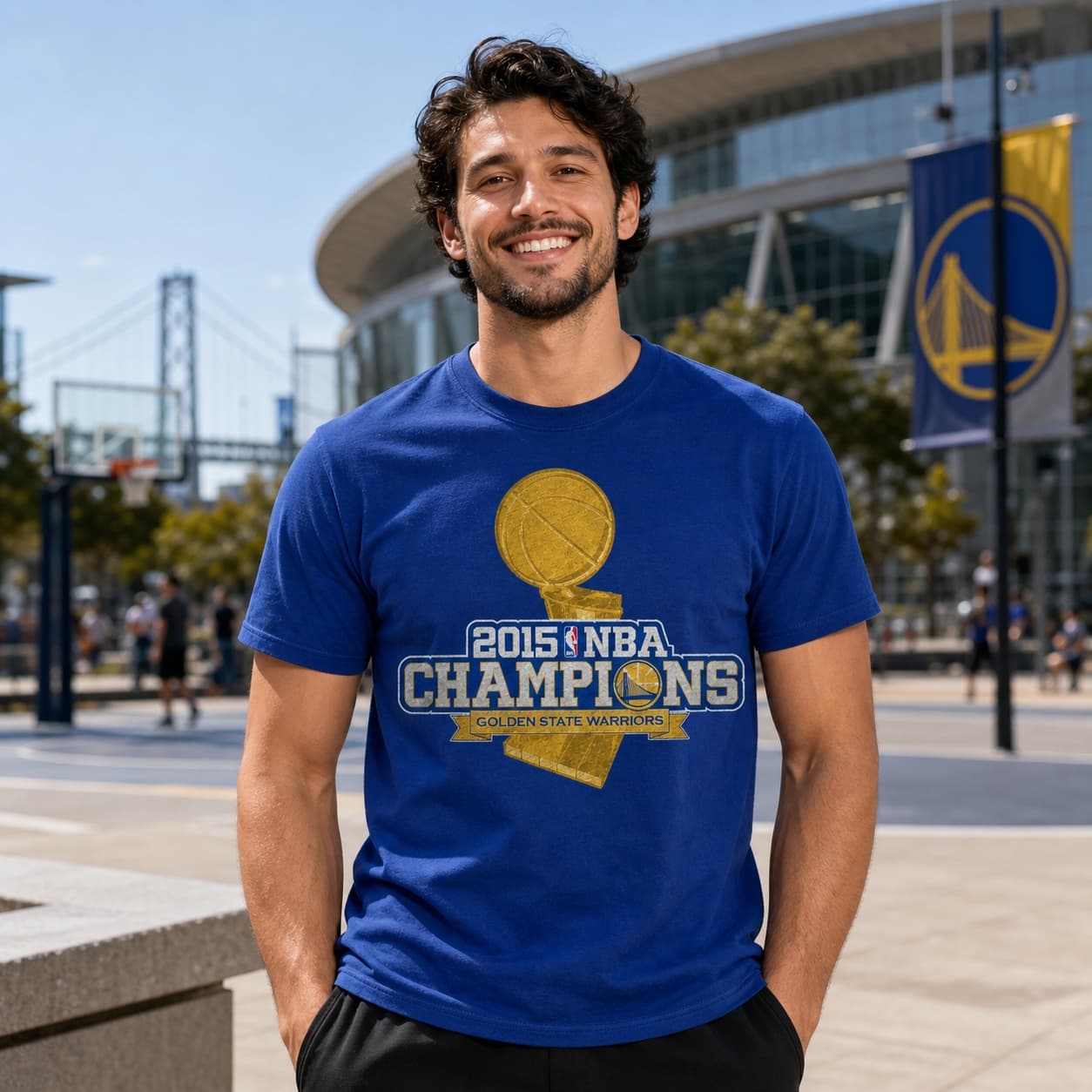 Golden State Warriors Retro Basketball Champs 2015 Shirt