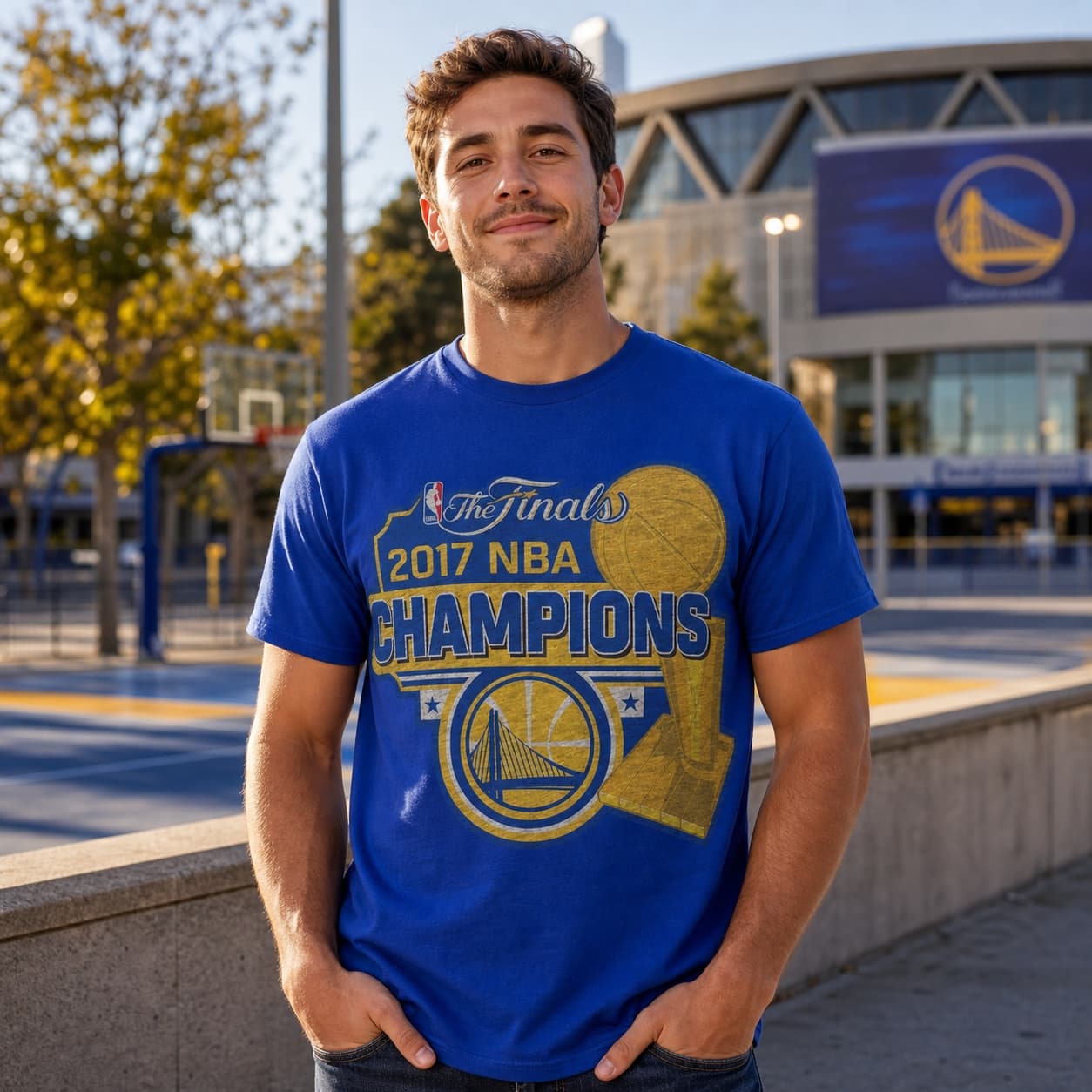 Golden State Warriors Retro Basketball Champs 2017 Shirt