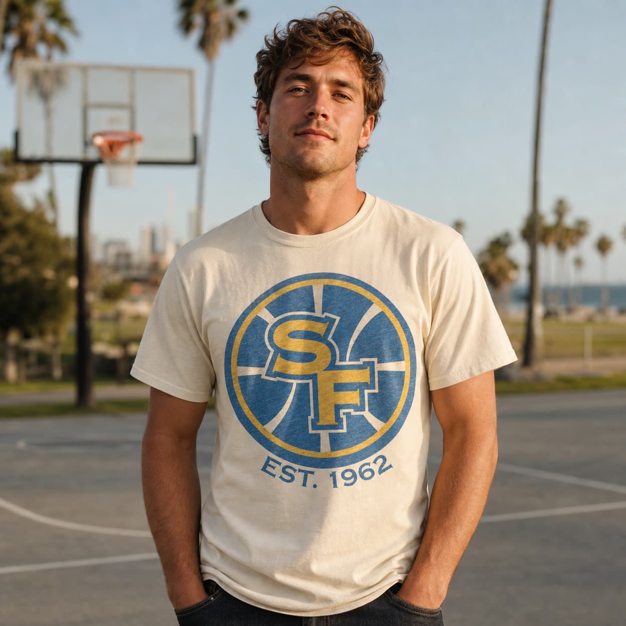 Golden State Warriors Retro Basketball SF Shirt
