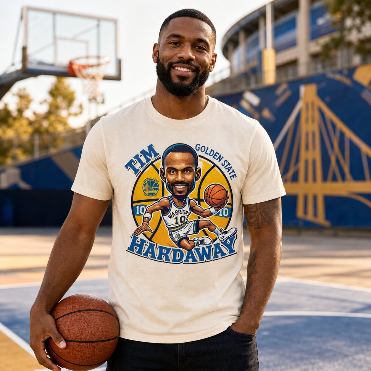 Golden State Warriors Tim Hardaway Exclusive Retro Basketball Shirt