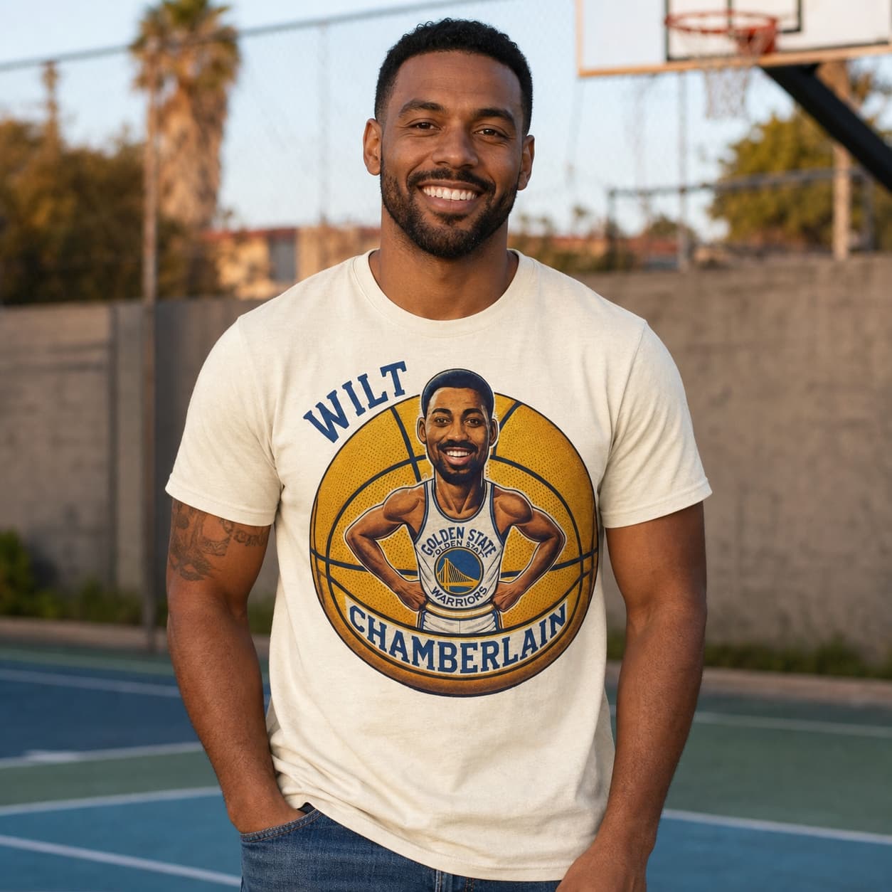 Golden State Warriors Wilt Chamberlain Exclusive Retro Basketball Shirt
