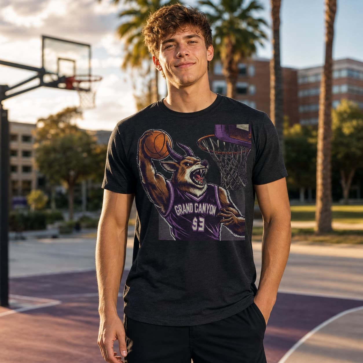 Grand Canyon Antelopes Retro Basketball Mascot Shirt