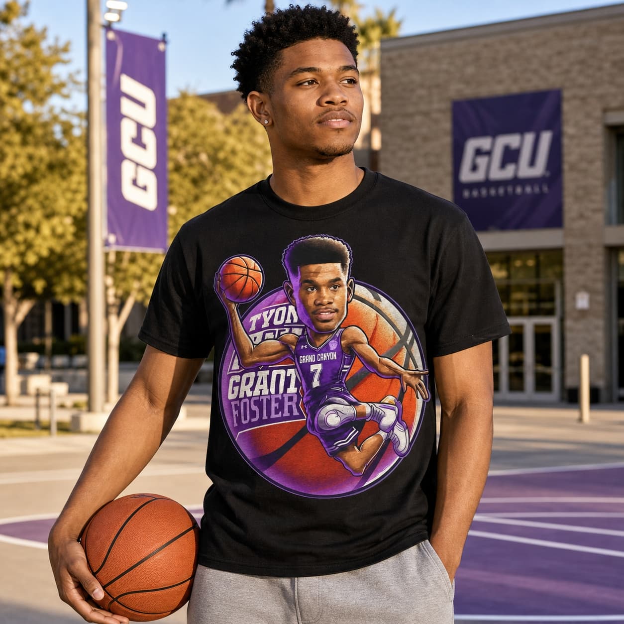 Grand Canyon Antelopes Tyon Grant-Foster Exclusive Retro March Madness Basketball Shirt