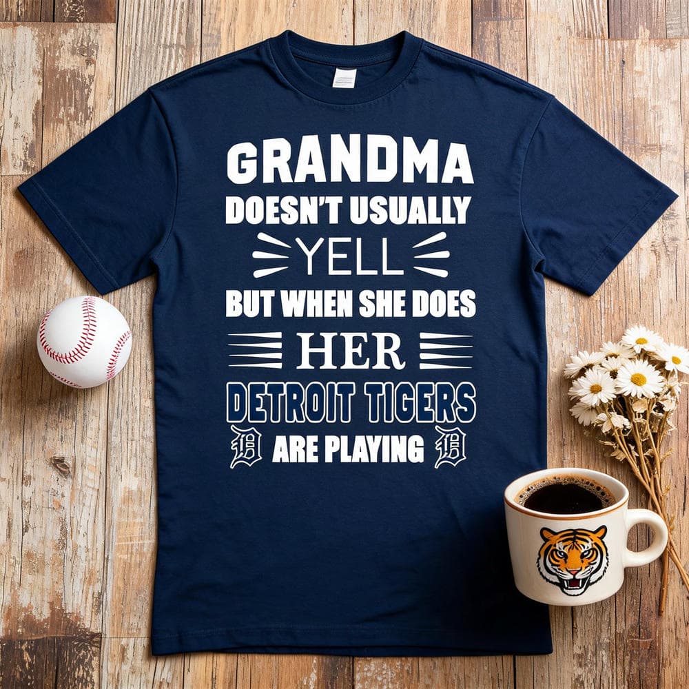 Grandma Doesn’t Usually Yell Detroit Tigers T Shirts