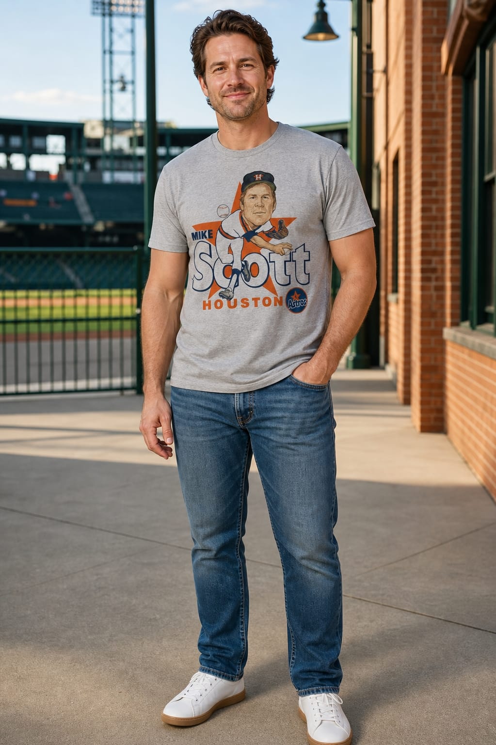 Houston Astros Mike Scott Exclusive Retro Baseball 1986 Artwork Shirt