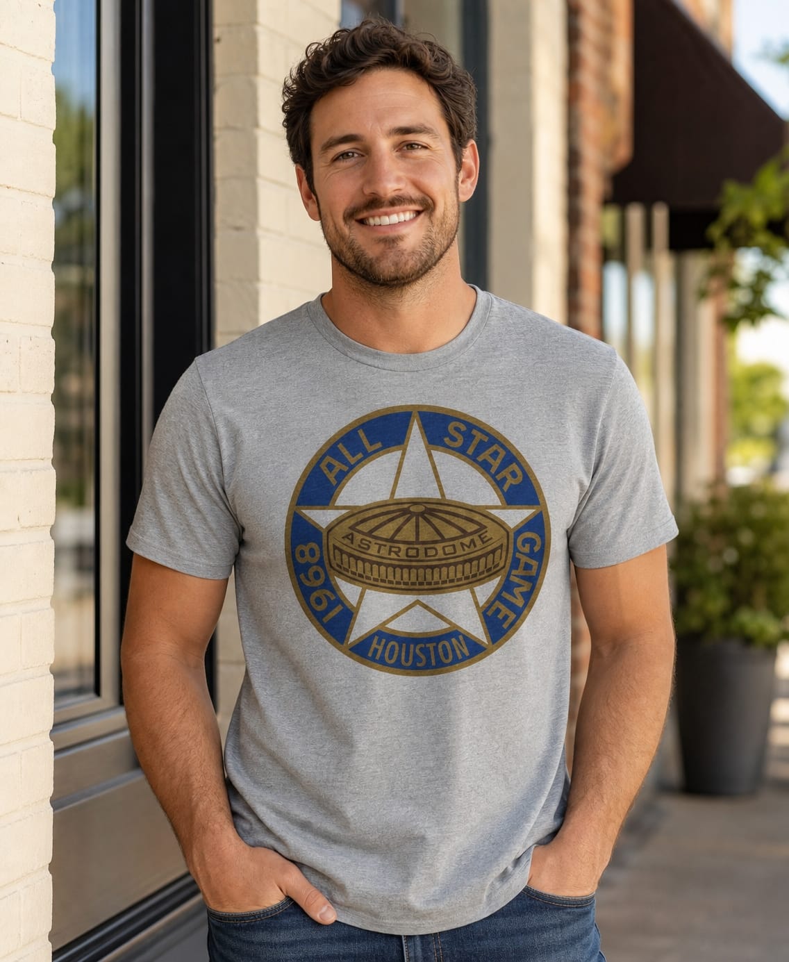 Houston Astros Retro All Star Game Baseball 1968 Artwork T-Shirt