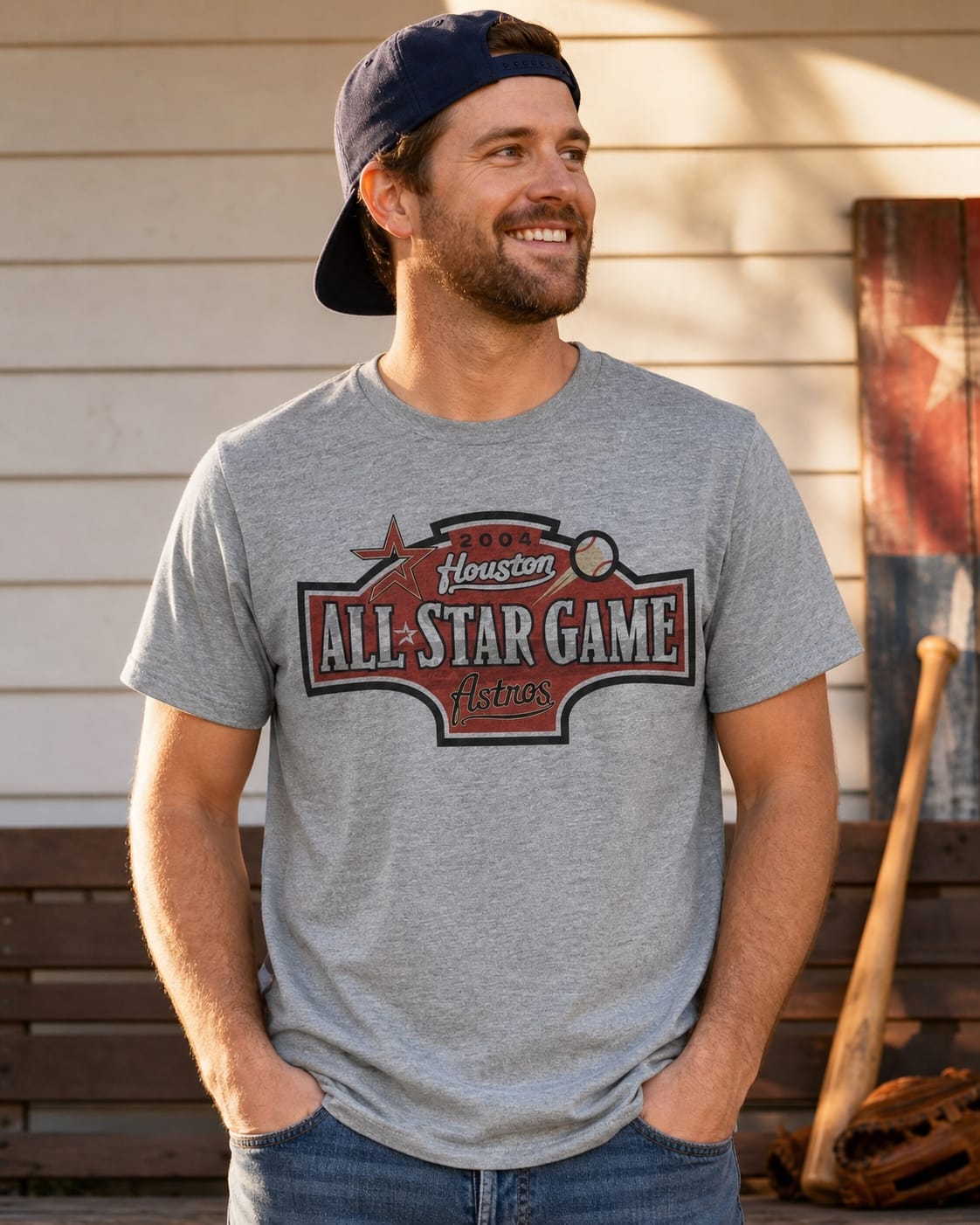 Houston Astros Retro All Star Game Baseball 2004 Artwork Shirt