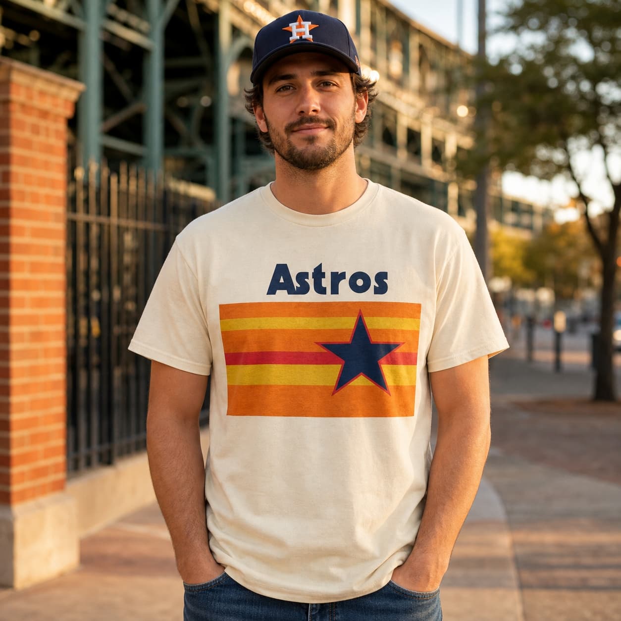Houston Astros Retro Baseball 1975 Artwork Shirt