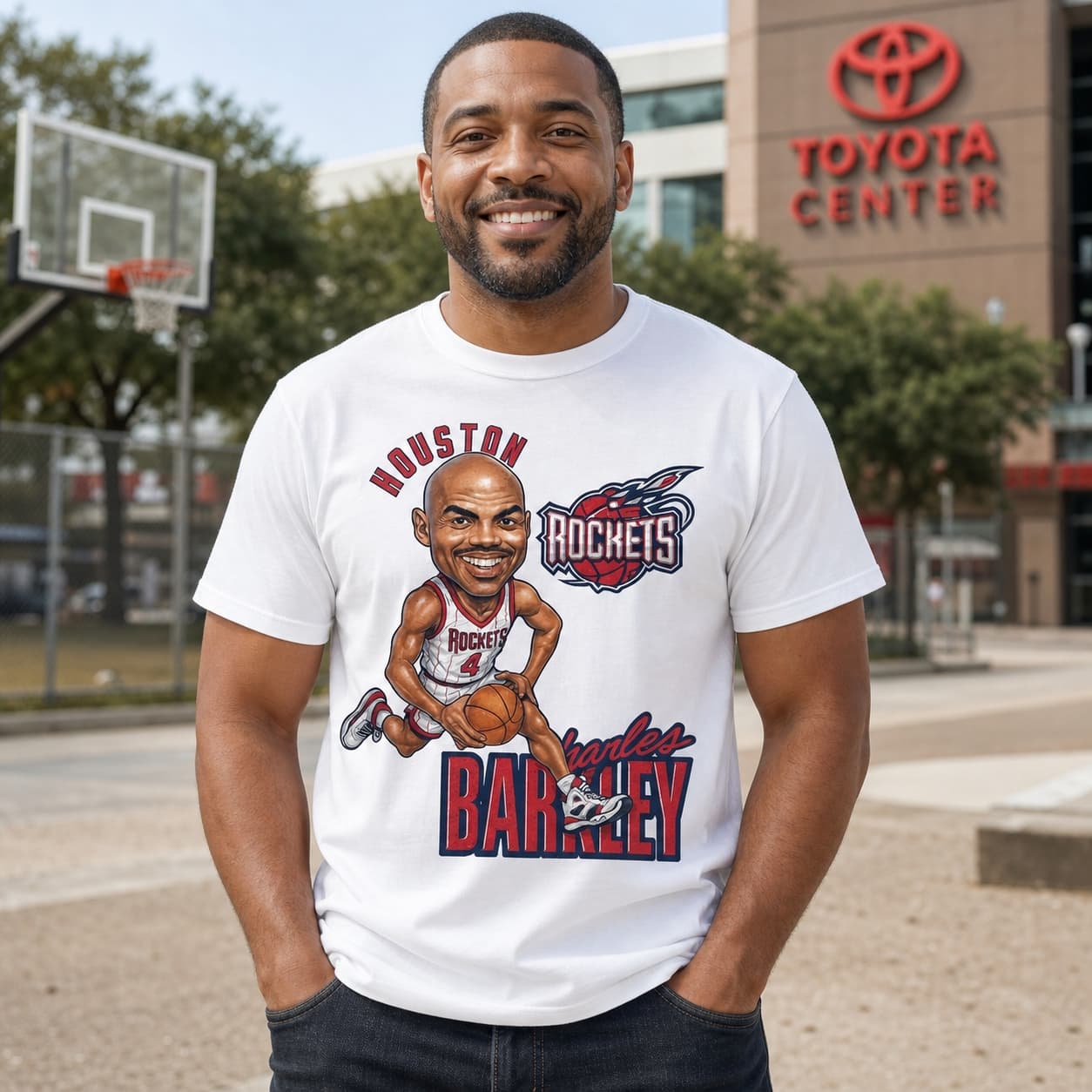 Houston Rockets Charles Barkley Retro Basketball 1996 Shirt