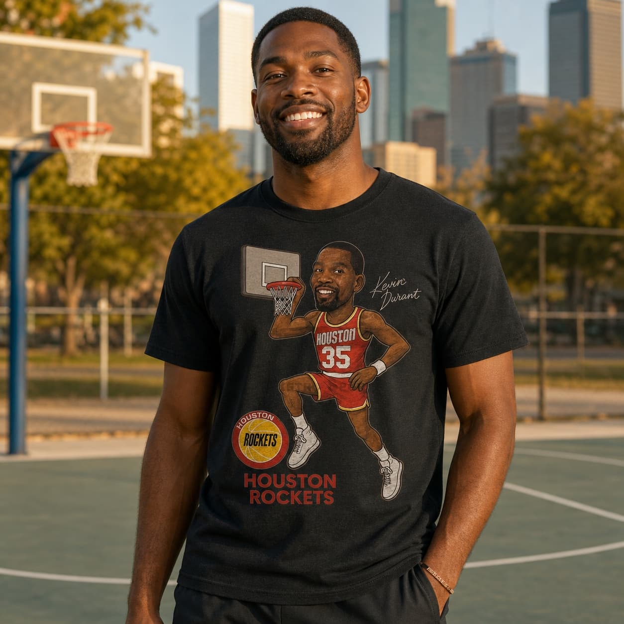 Houston Rockets Kevin Durant Exclusive Retro Basketball Shirt