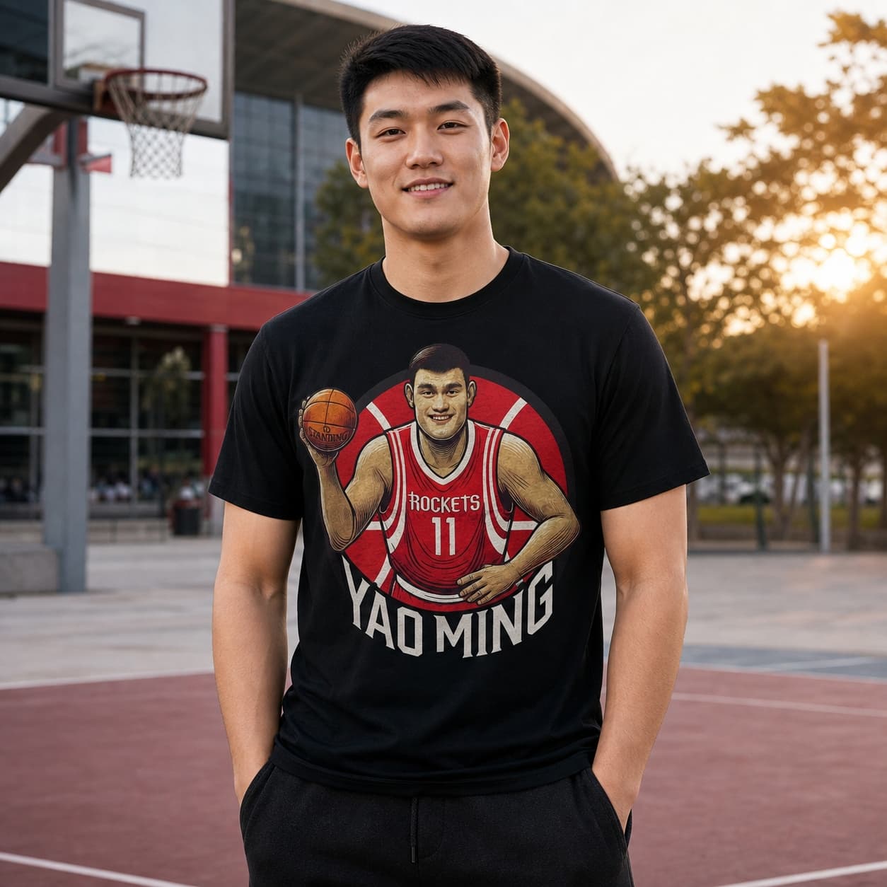 Houston Rockets Yao Ming Exclusive Retro Basketball Shirt