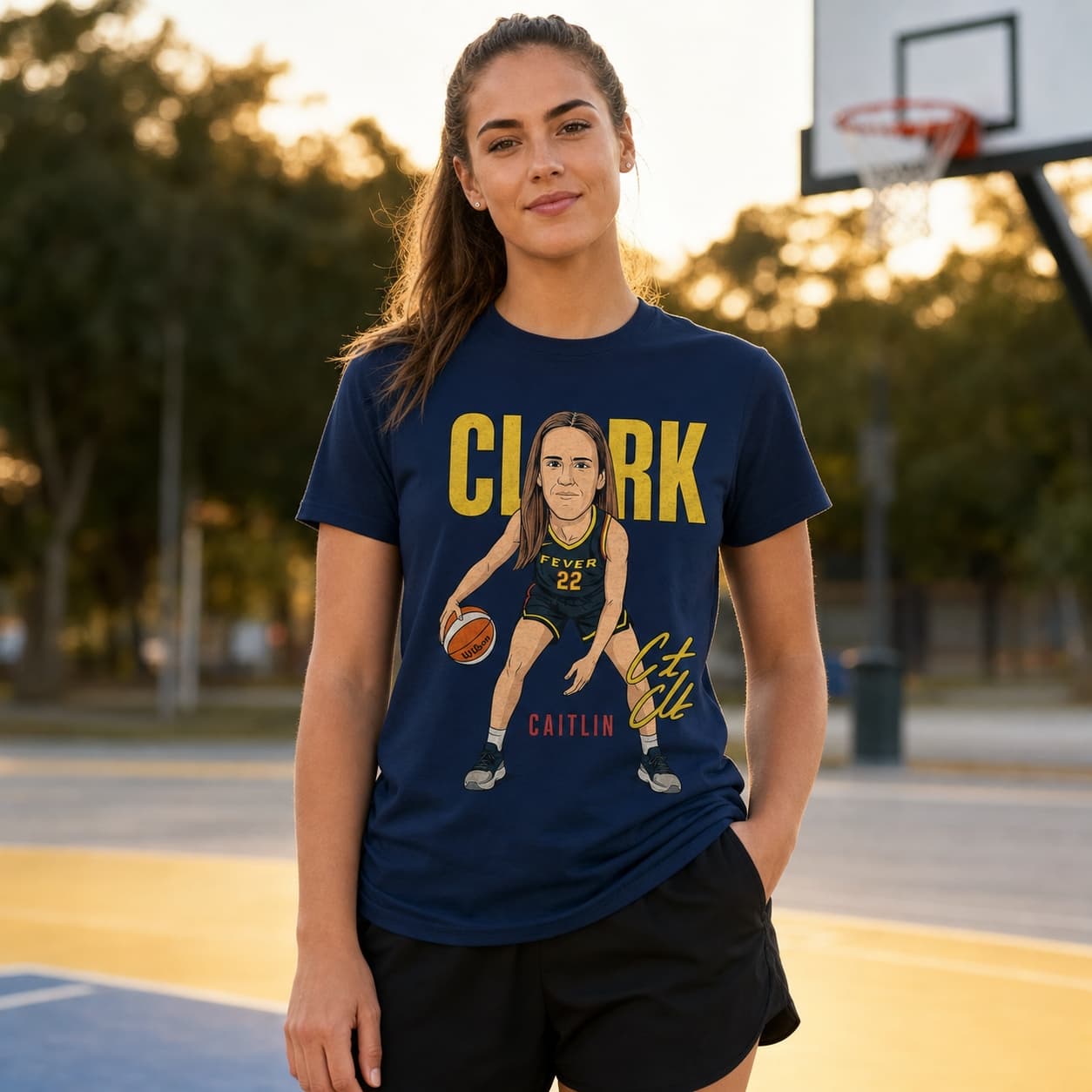 Indiana Fever Caitlin Clark Retro Basketball Crossover Shirt