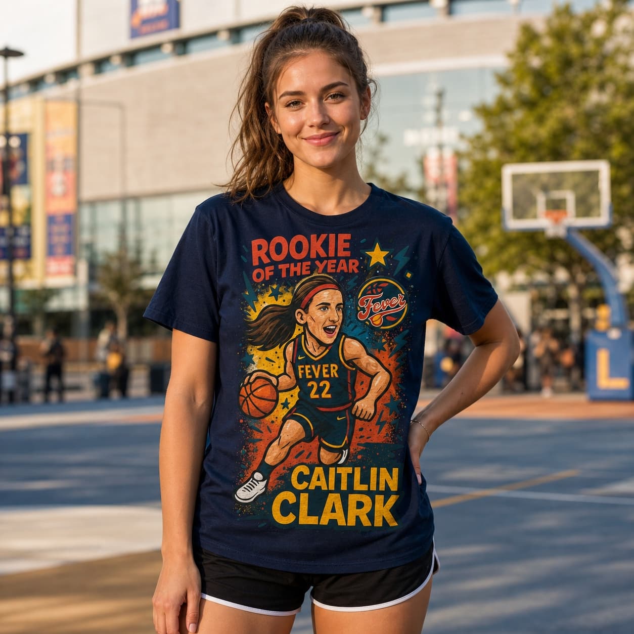 Indiana Fever Caitlin Clark Rookie Of The Year Exclusive Caricature Basketball Shirt