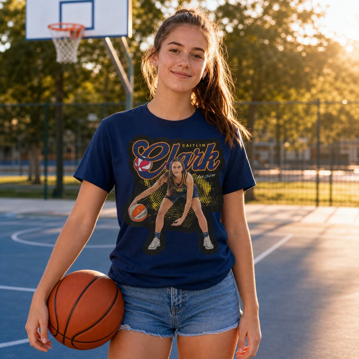 Indiana Fever PG Caitlin Clark Exclusive Retro Basketball Shirt