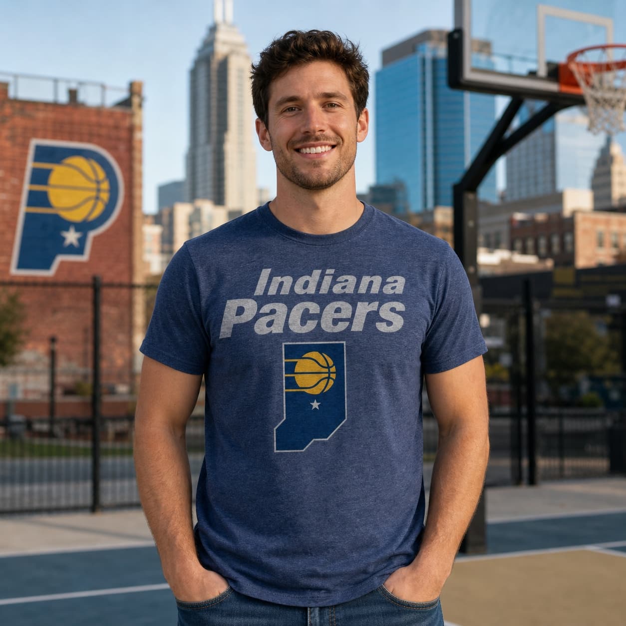 Indiana Pacers Retro Basketball 1985 Shirt