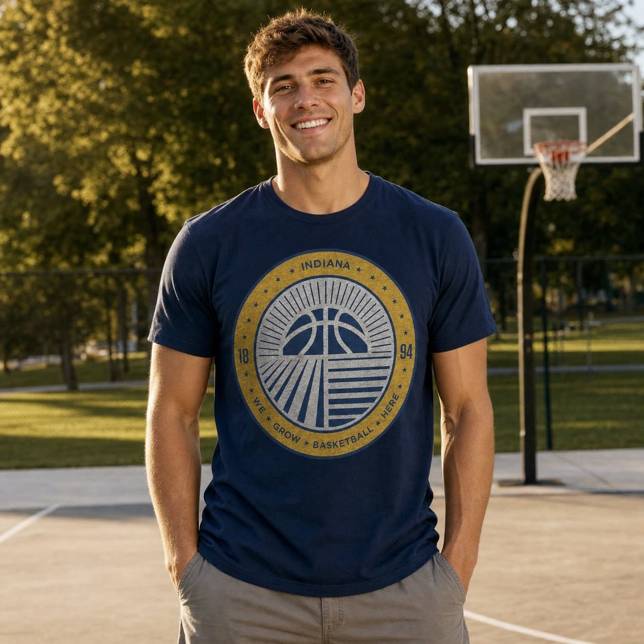 Indiana Pacers Retro Grow Basketball Here Shirt