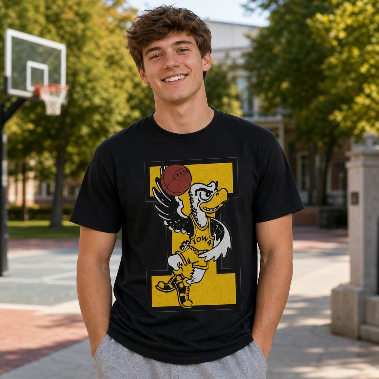 Iowa Hawkeyes Retro Basketball 1974 Shirt