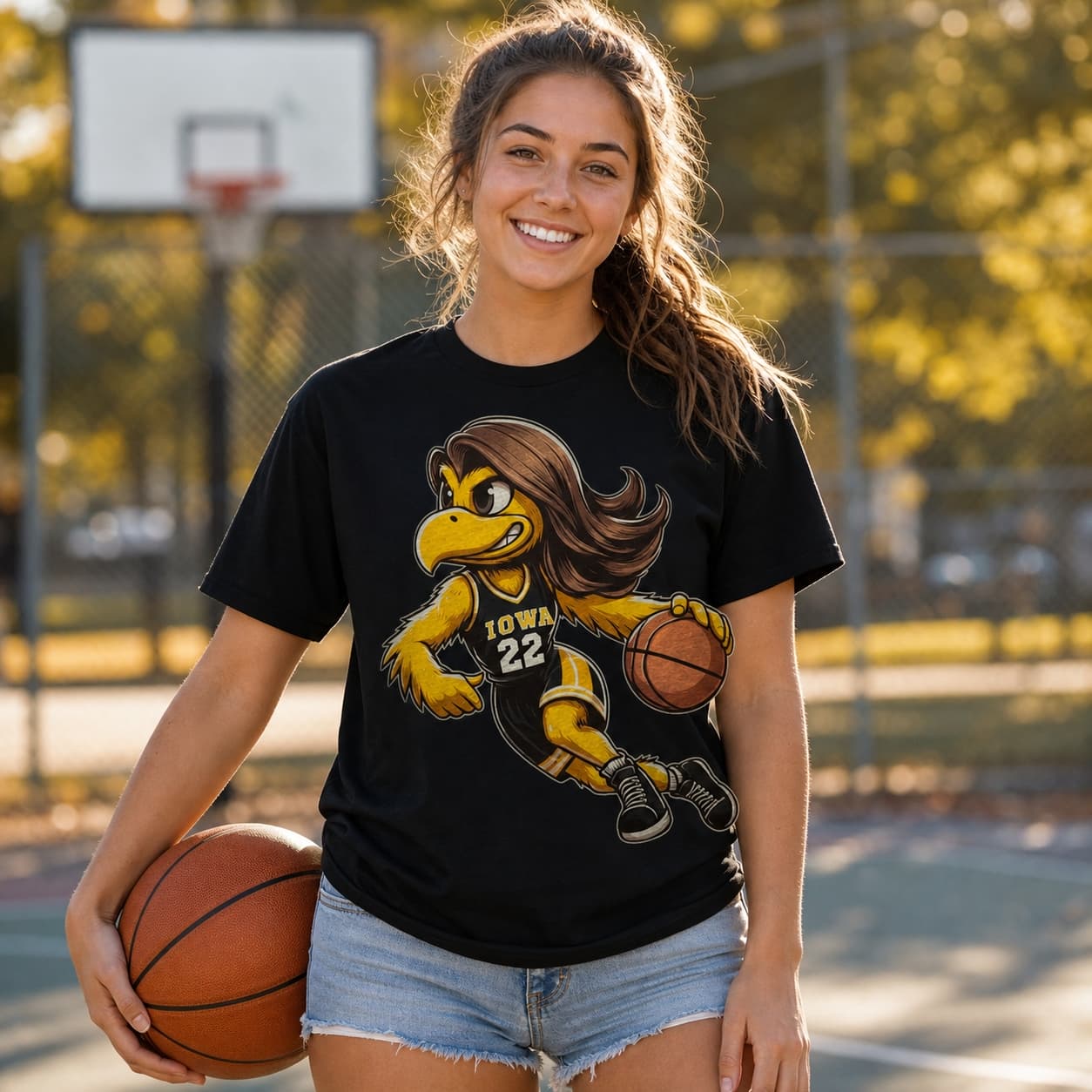 Iowa Hawkeyes Retro Women’s Basketball All Time Leading Scorer #22 Shirt