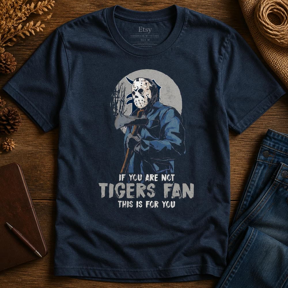 Jason With His Axe Detroit Tigers T Shirts_redesigned