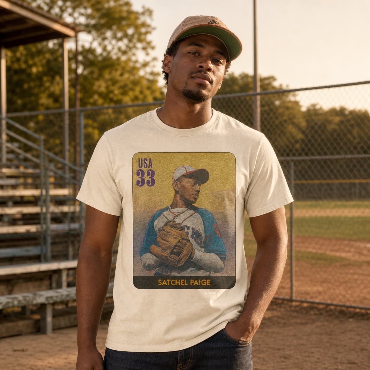 Kansas City Monarchs Retro Satchel Paige Baseball 1933 Artwork Shirt