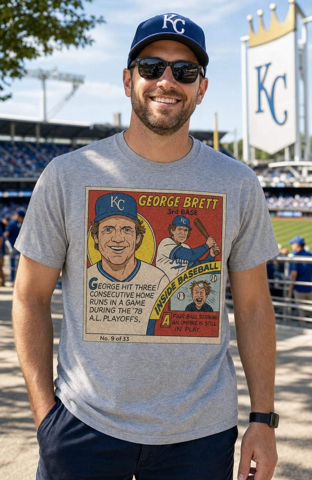 Kansas City Royals George Brett Exclusive Retro Baseball 1979 Artwork Shirt