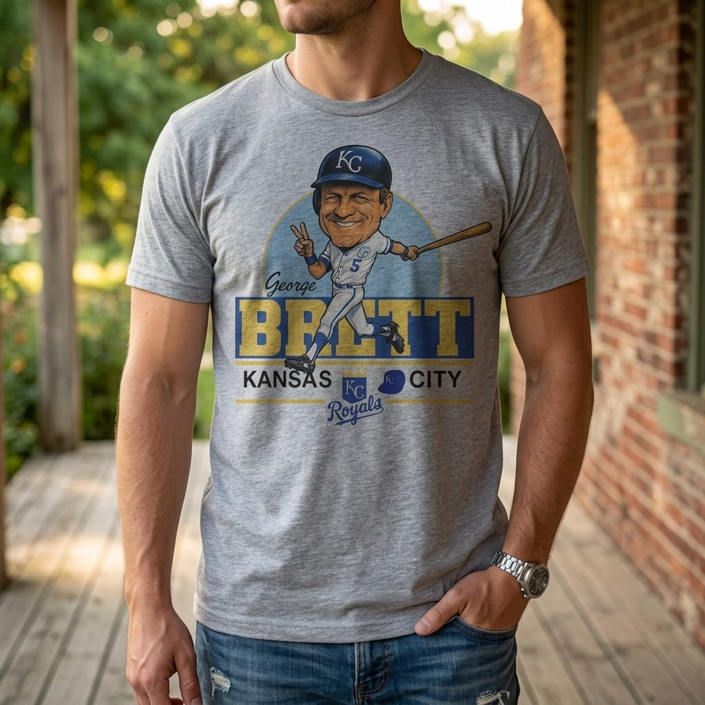 Kansas City Royals George Brett Retro Baseball 1983 Artwork Shirt