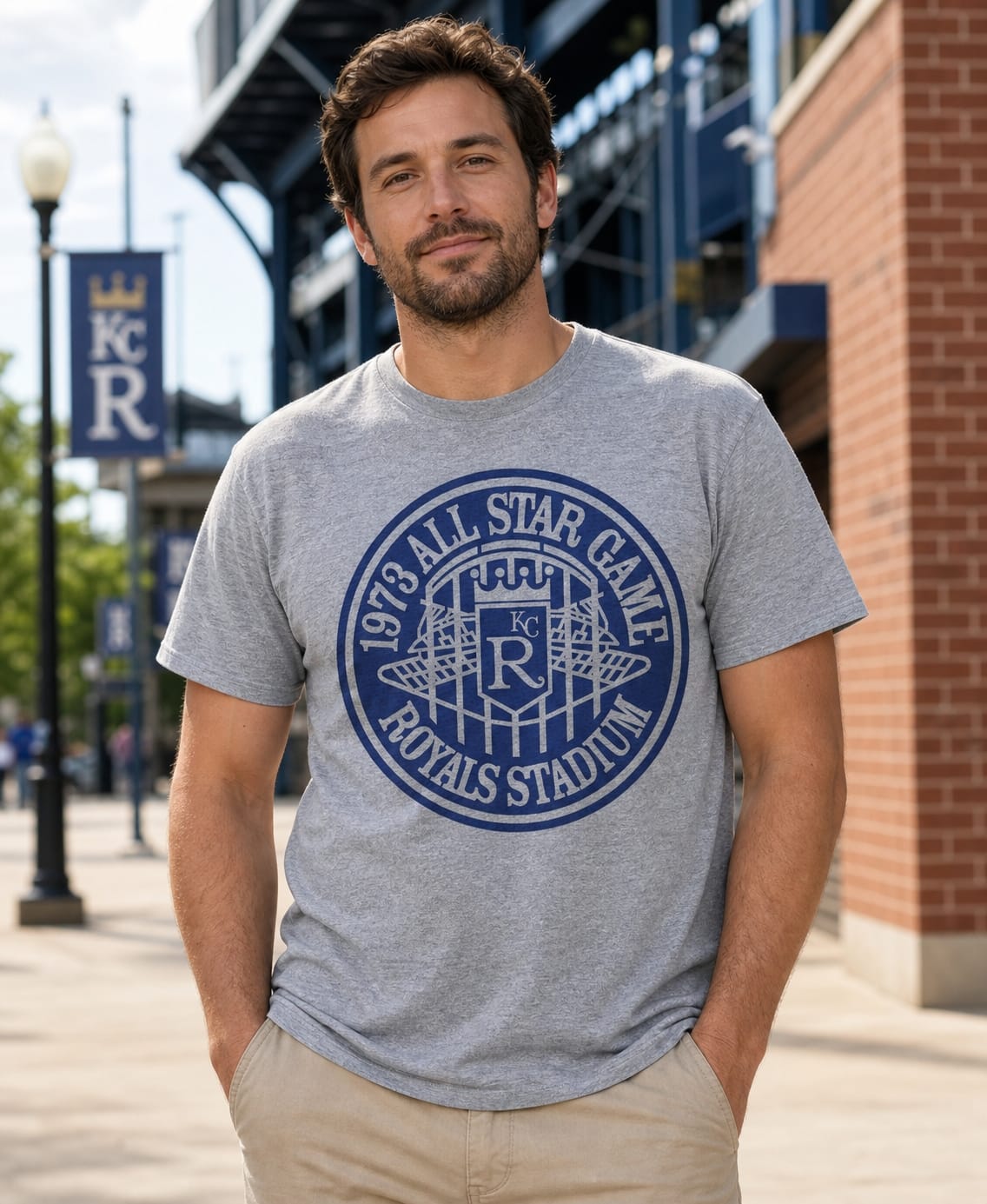 Kansas City Royals Retro All Star Game Baseball 1973 Artwork T-Shirt