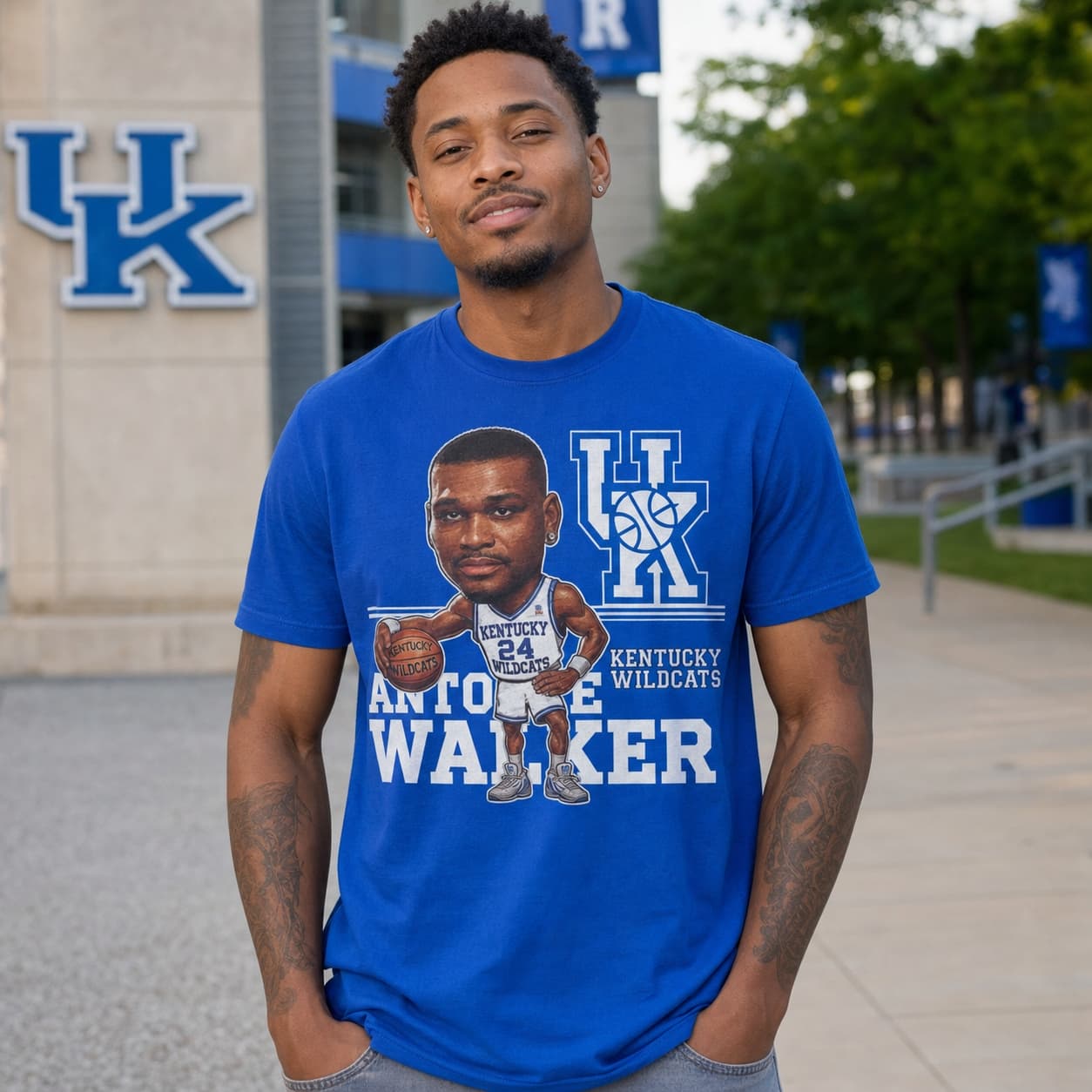 Kentucky Wildcats Antoine Walker Exclusive Retro Basketball 1994 Shirt