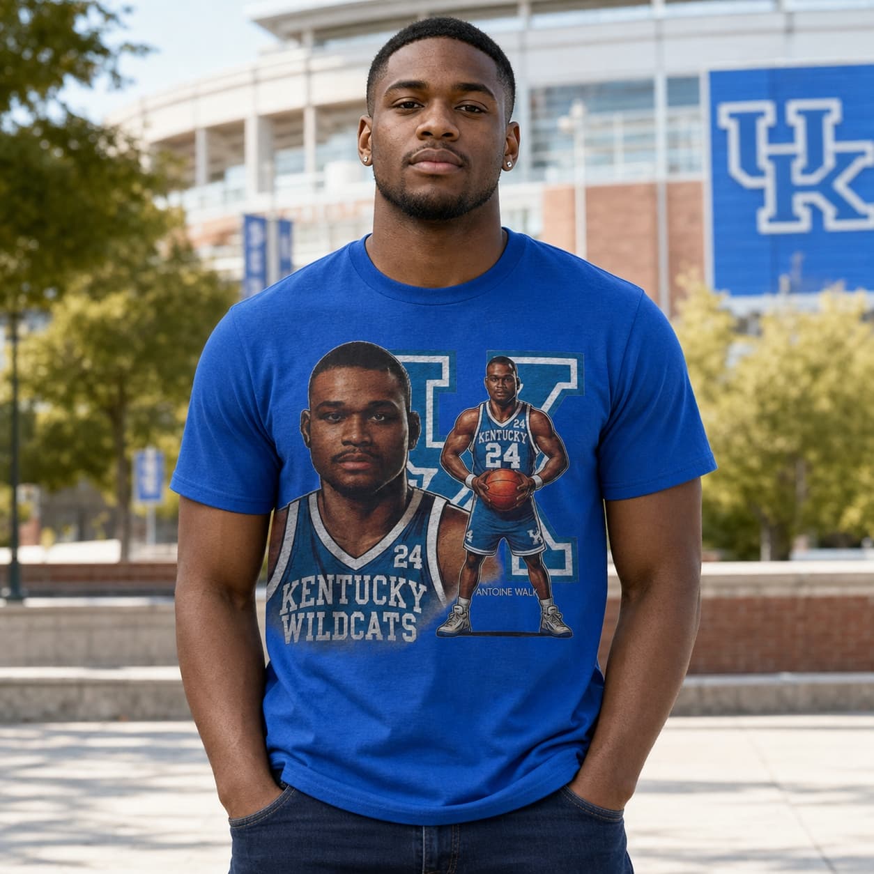 Kentucky Wildcats Antoine Walker Exclusive Retro Basketball Shirt