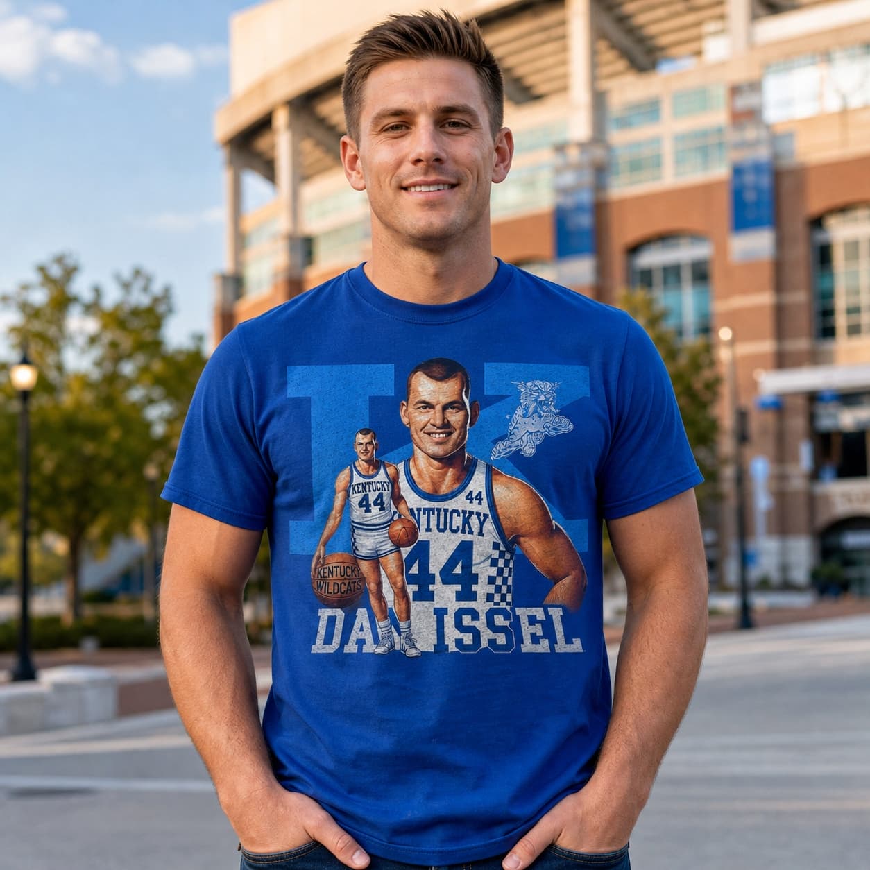 Kentucky Wildcats Dan Issel Exclusive Retro Basketball 1968 Shirt