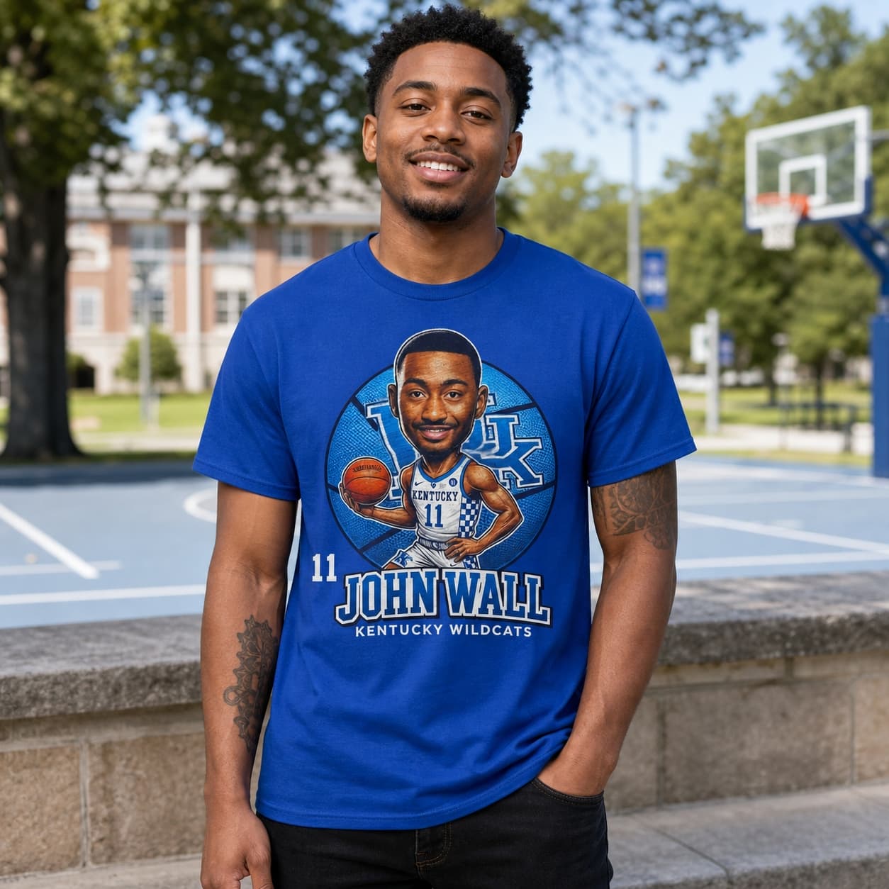 Kentucky Wildcats John Wall Exclusive Retro Basketball Shirt