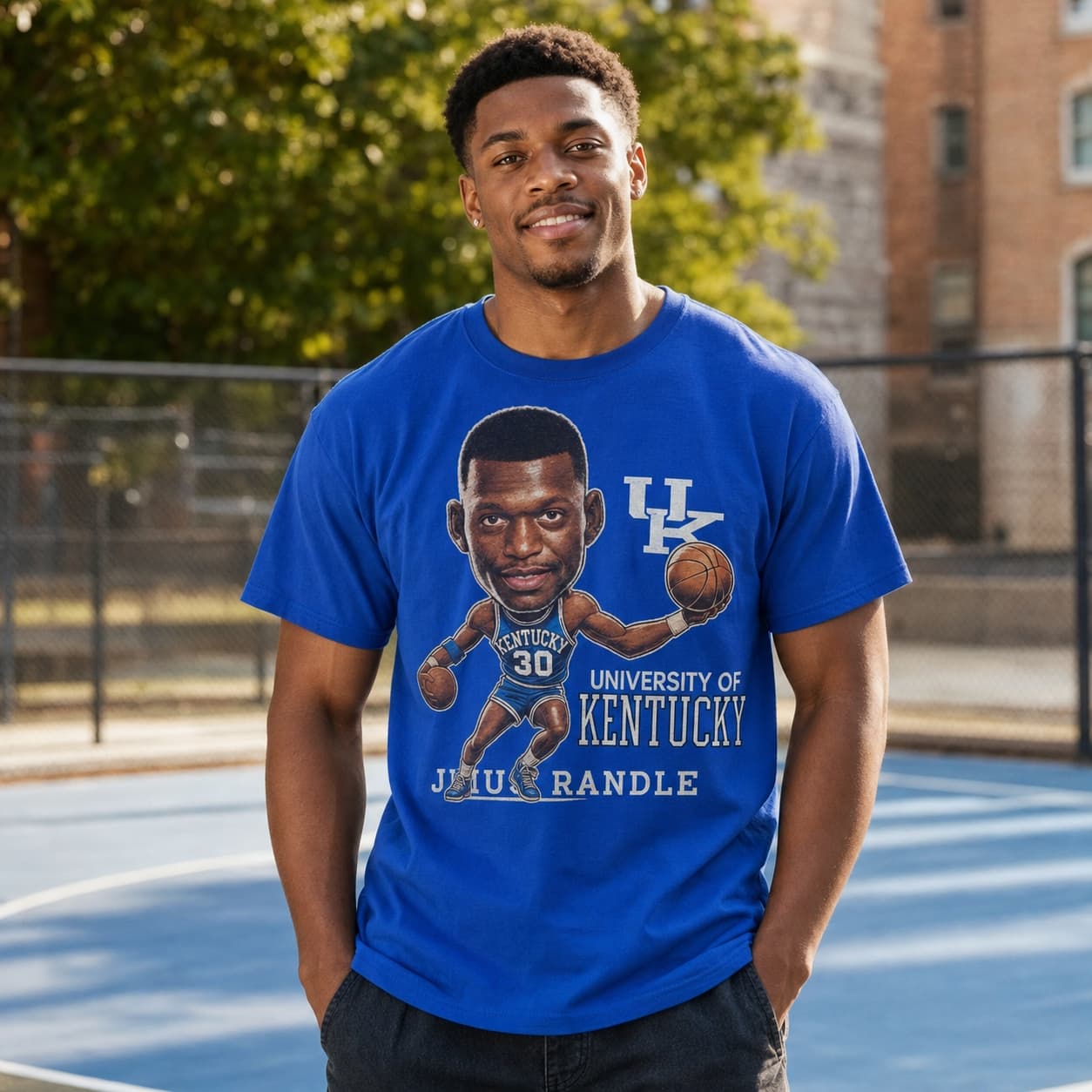 Kentucky Wildcats Julius Randle Exclusive Retro Basketball Shirt