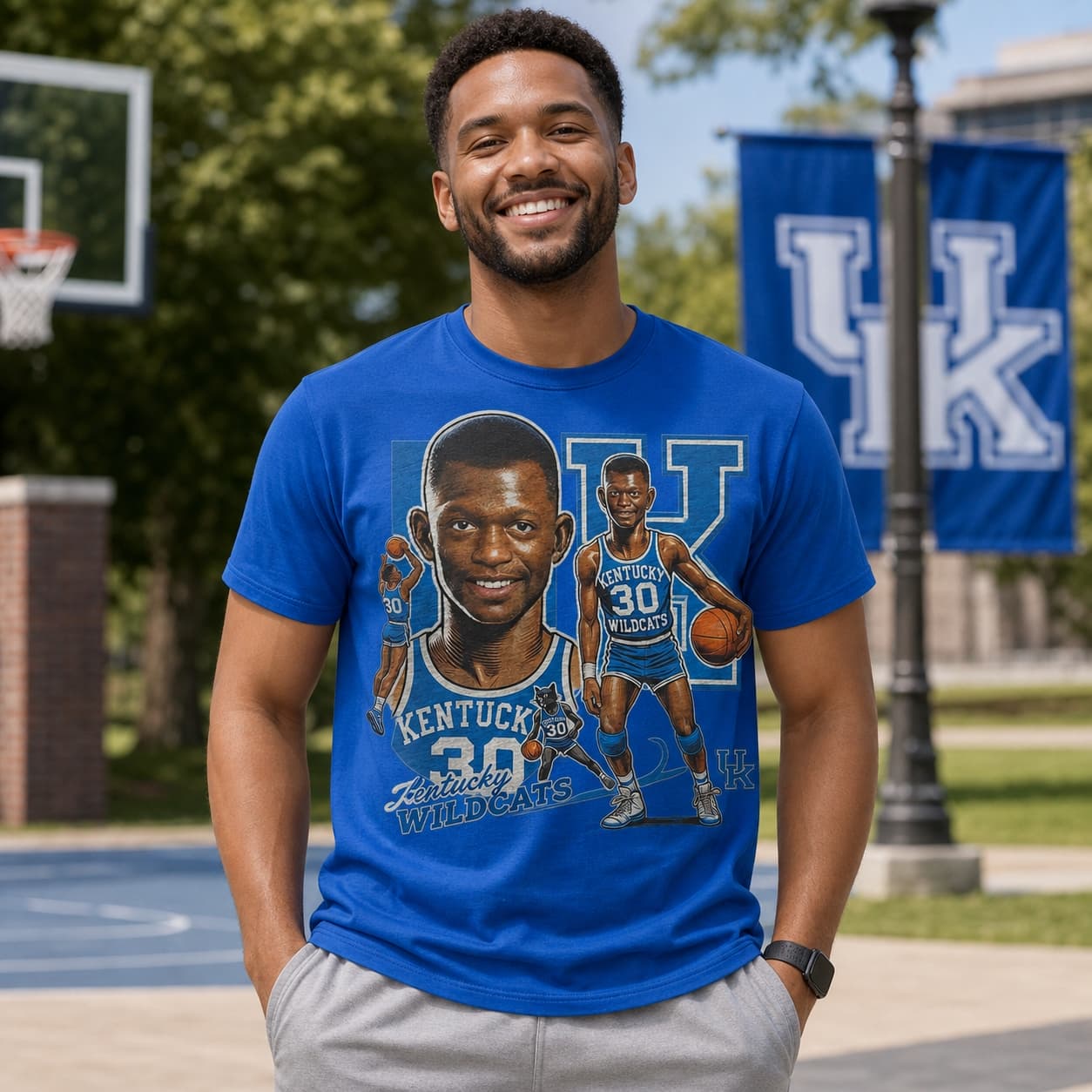 Kentucky Wildcats Julius Randle Exclusive Retro UK Basketball Shirt