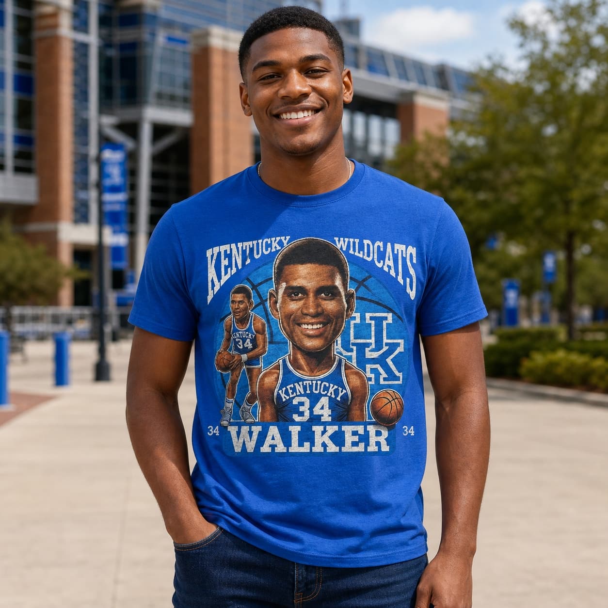 Kentucky Wildcats Kenny Walker Exclusive Retro Basketball 1982 Shirt