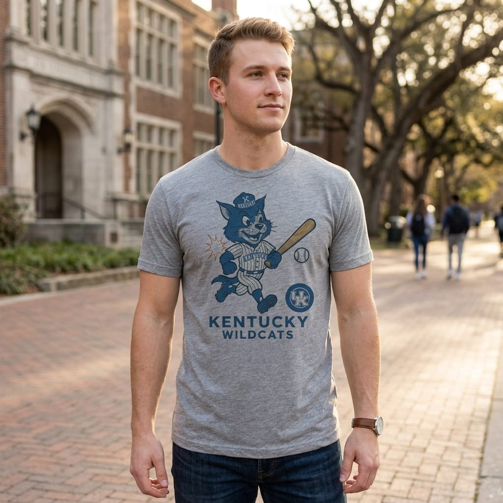 Kentucky Wildcats Mascot Retro Baseball Artwork Shirt
