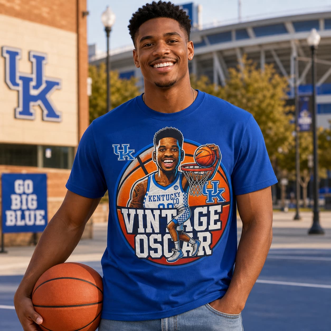 Kentucky Wildcats Otega Oweh Exclusive Retro March Madness Basketball Shirt
