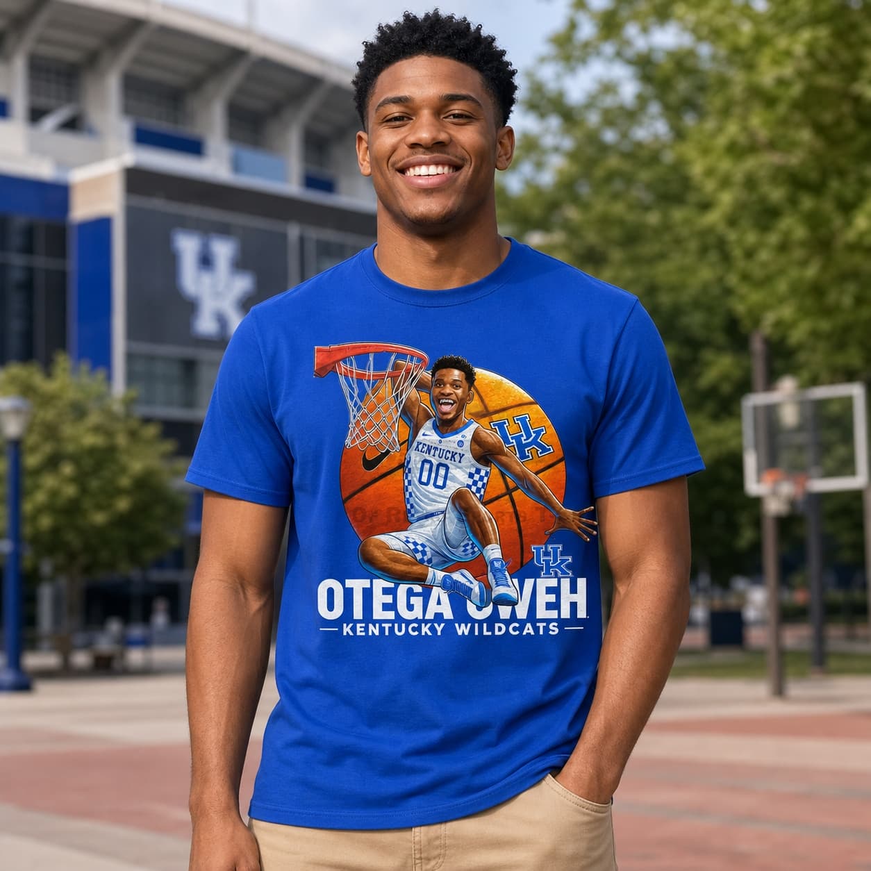 Kentucky Wildcats Otega Oweh UK Exclusive Retro March Madness Basketball Shirt