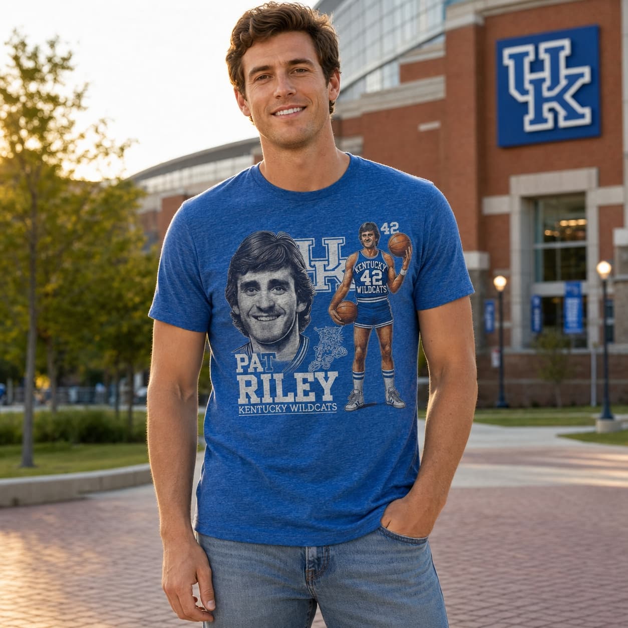 Kentucky Wildcats Pat Riley Exclusive Retro Basketball 1965 Shirt