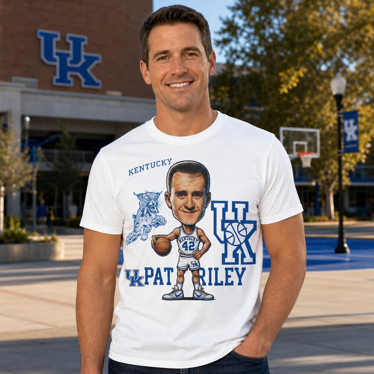Kentucky Wildcats Pat Riley Exclusive Retro Basketball 1966 Shirt