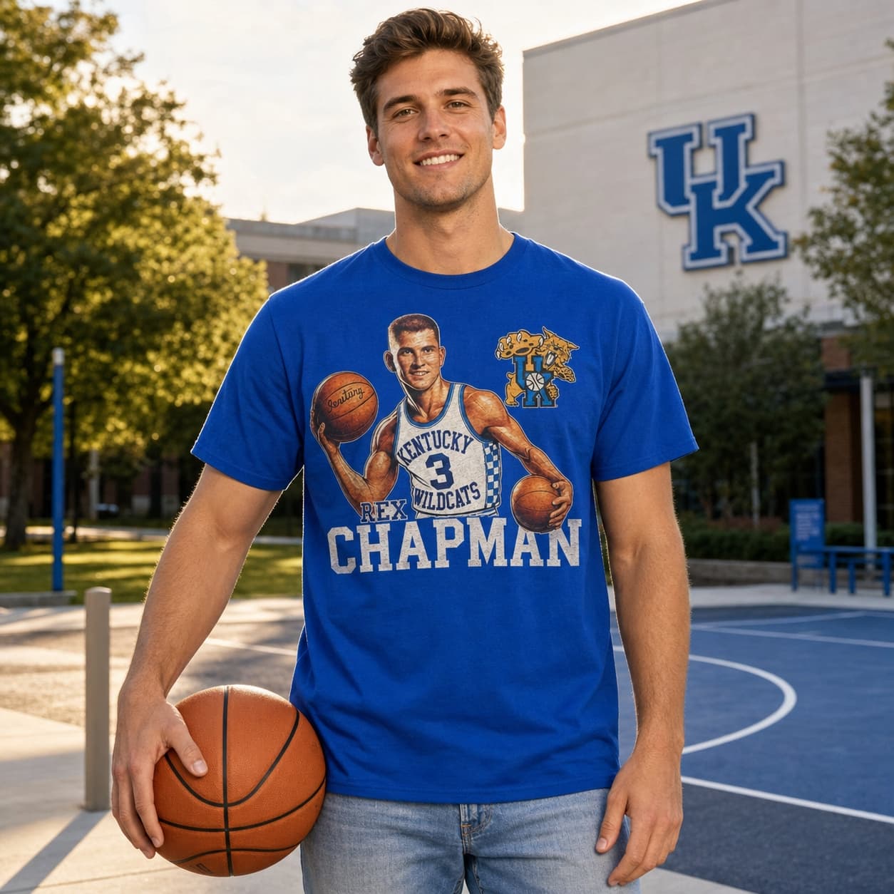 Kentucky Wildcats Rex Chapman Exclusive Retro Basketball 1986 Shirt