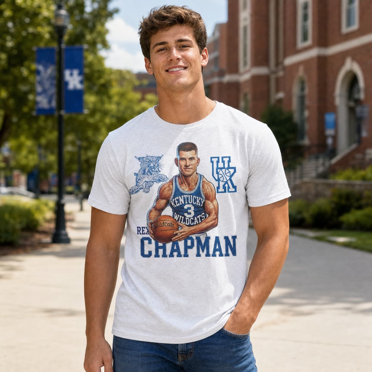 Kentucky Wildcats Rex Chapman Exclusive Retro Basketball 1987 Shirt