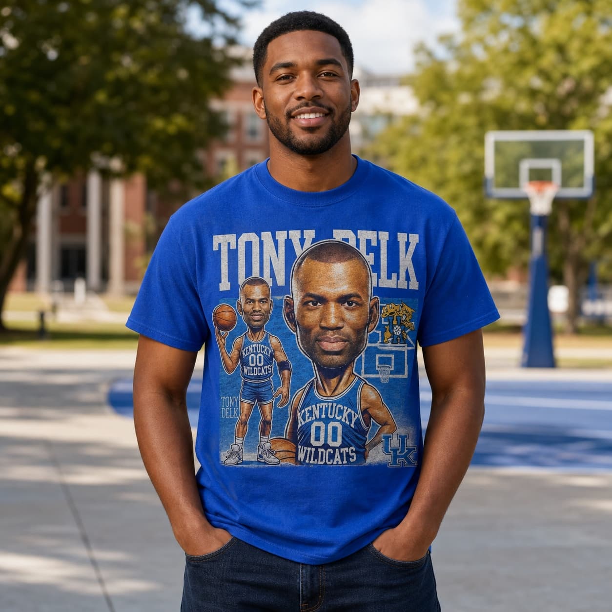 Kentucky Wildcats Tony Delk Exclusive Retro Basketball 1992 Shirt