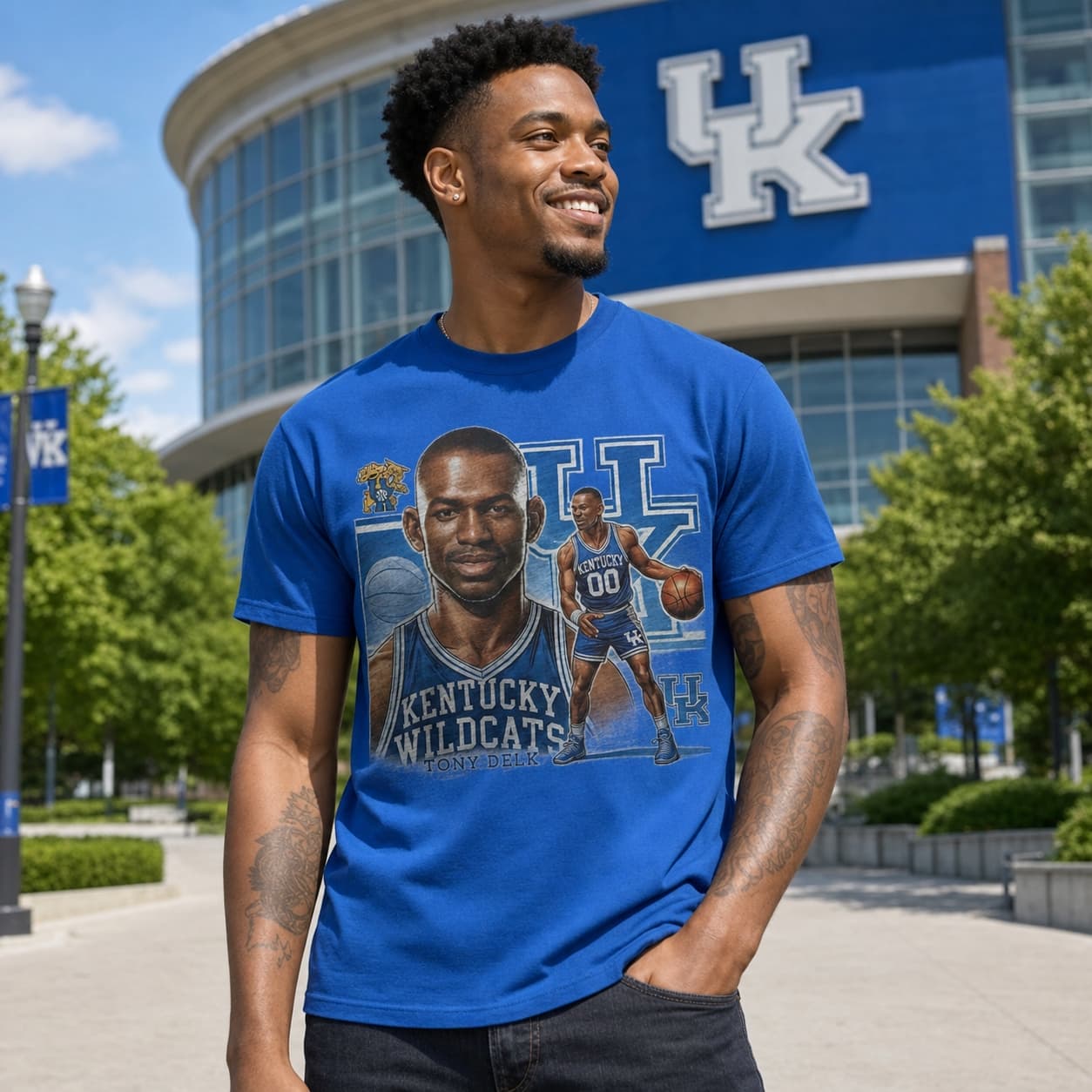 Kentucky Wildcats Tony Delk Exclusive Retro Basketball Shirt