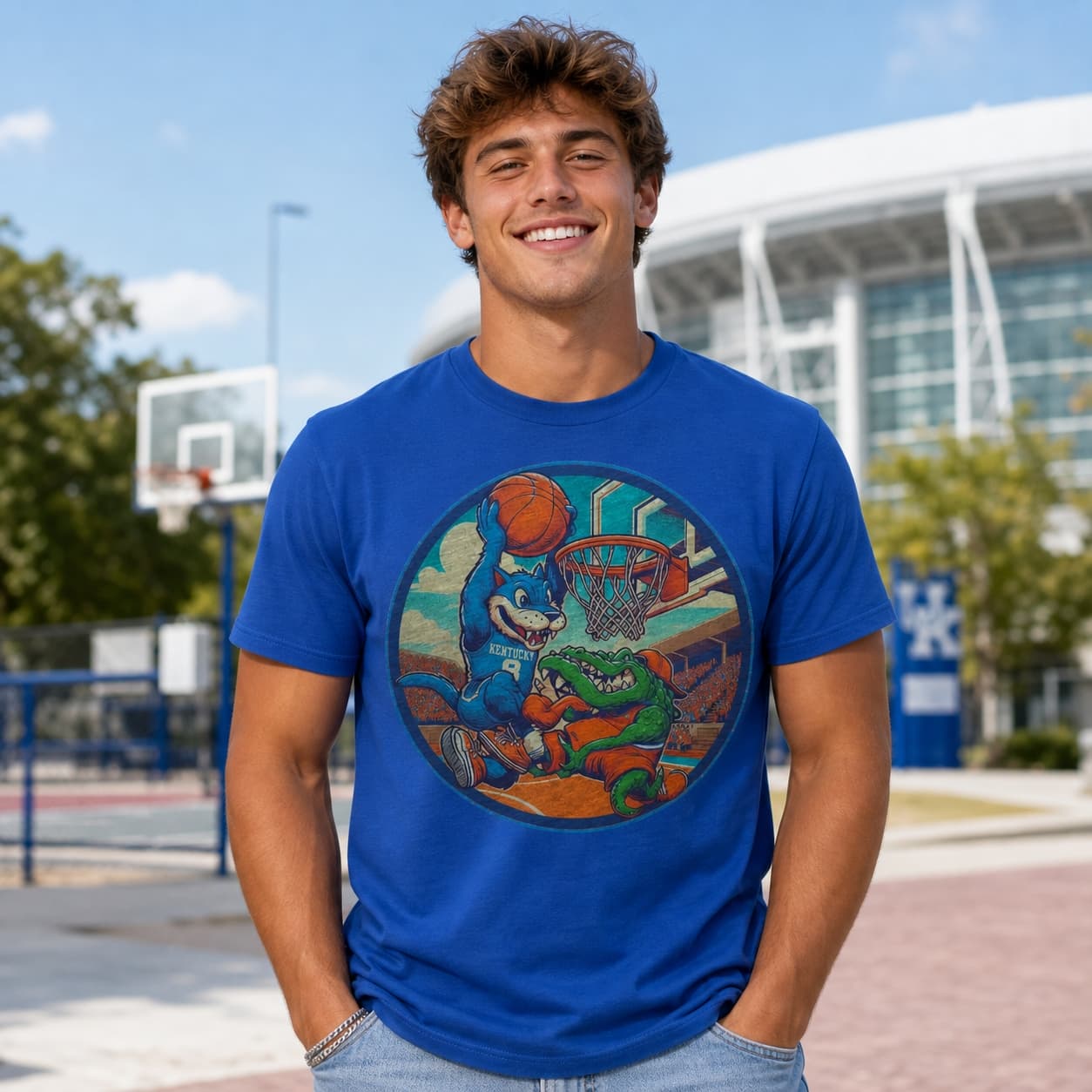 Kentucky Wildcats vs. Florida Gators Retro Rivalry Basketball 1990 Shirt