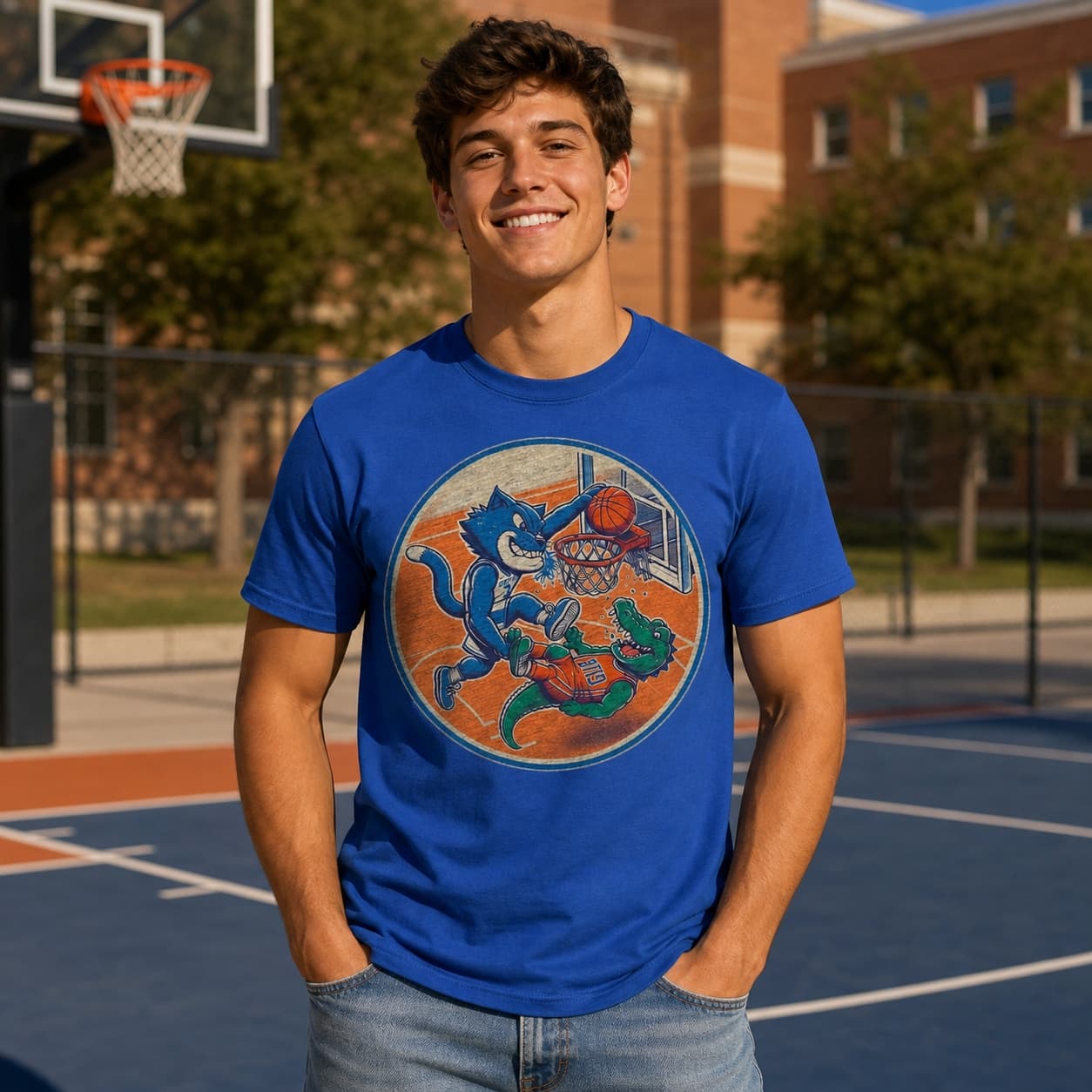 Kentucky Wildcats vs. Florida Gators Retro Rivalry Basketball 1996 Shirt