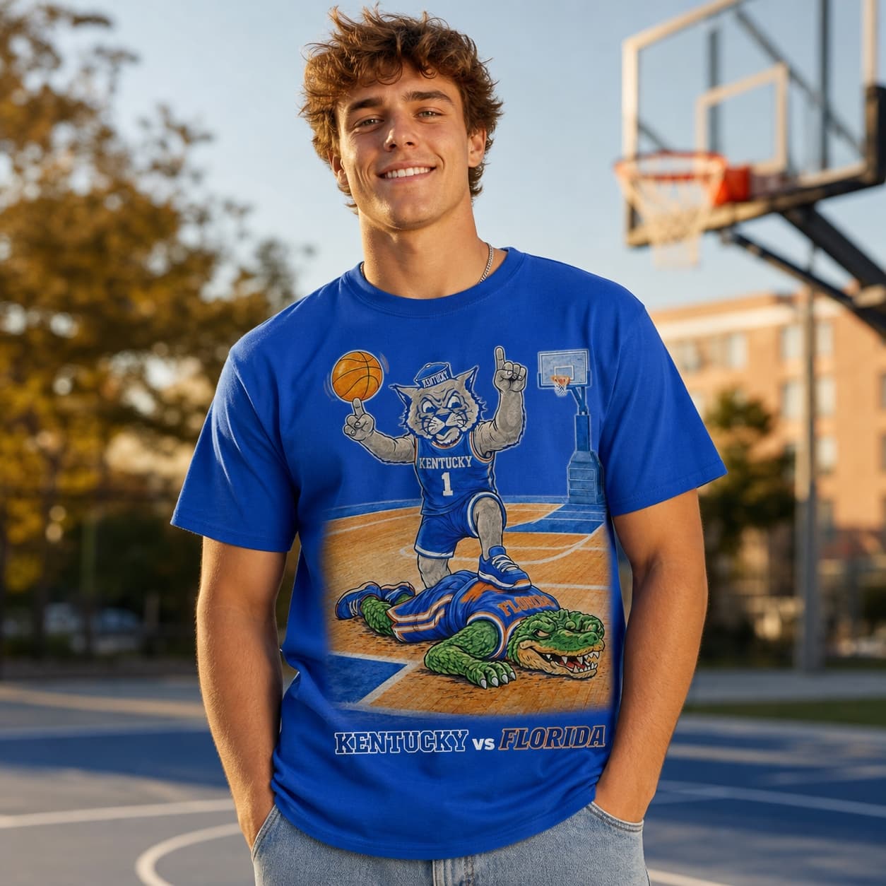 Kentucky Wildcats vs Florida Gators Rivals Basketball T-Shirt