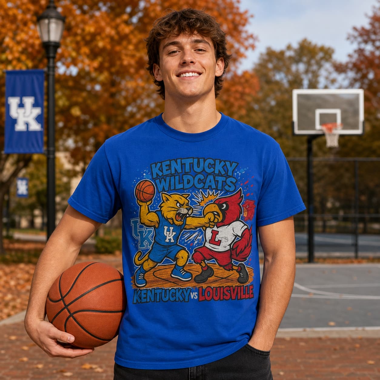 Kentucky Wildcats vs. Louisville Cardinals Retro Rivals Basketball Shirt