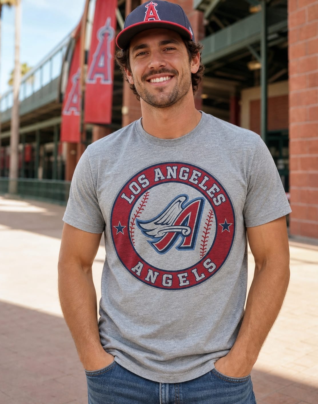 Los Angeles Angels Retro Baseball T-Shirt