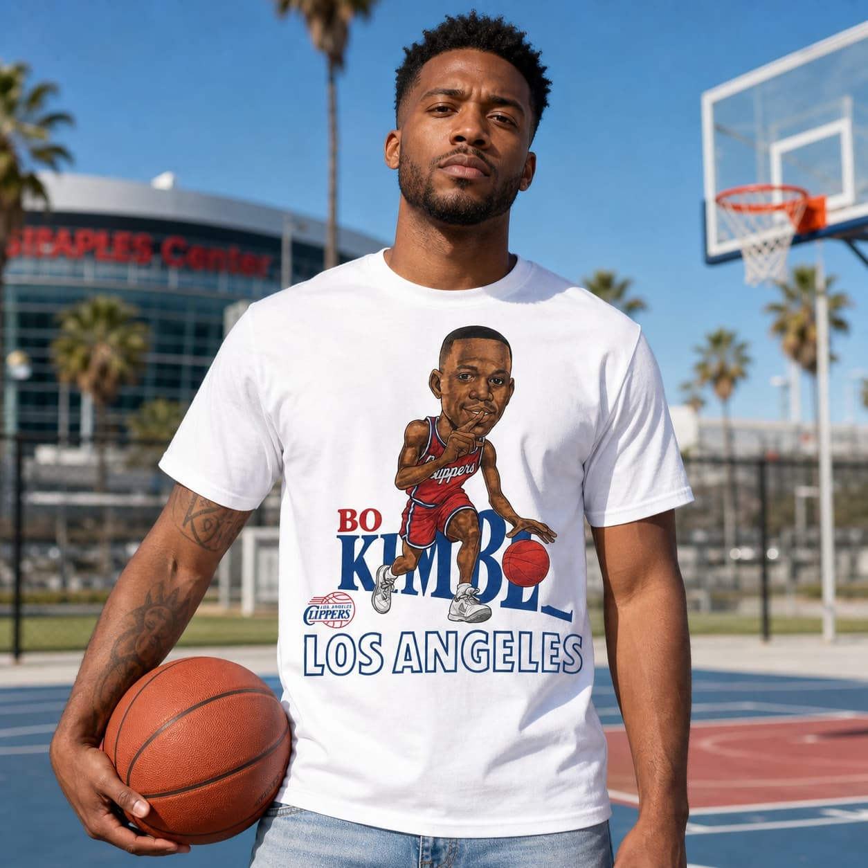 Los Angeles Clippers Bo Kimble Retro Basketball 1990 Shirt