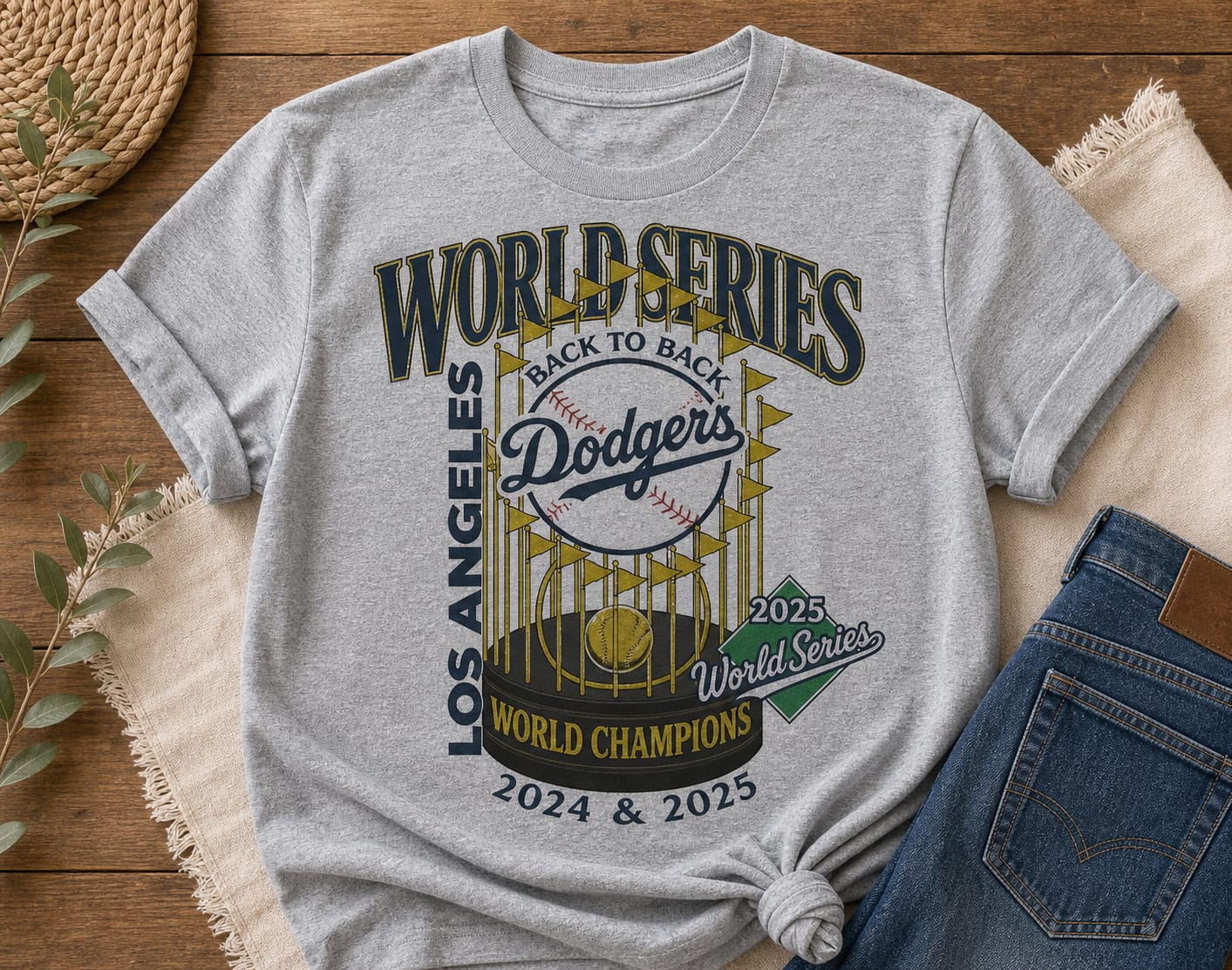 Los Angeles Dodgers Back to Back World Series Champs Retro Baseball Exclusive Artwork Shirt